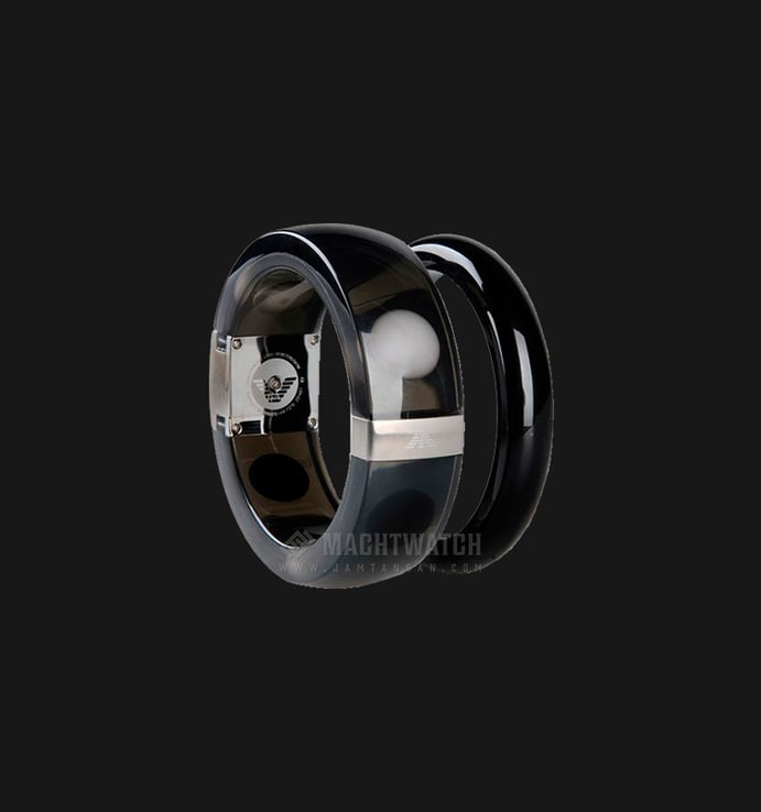 Emporio Armani AR7379SET Black Plastic Black Dial Stainless Steel Case