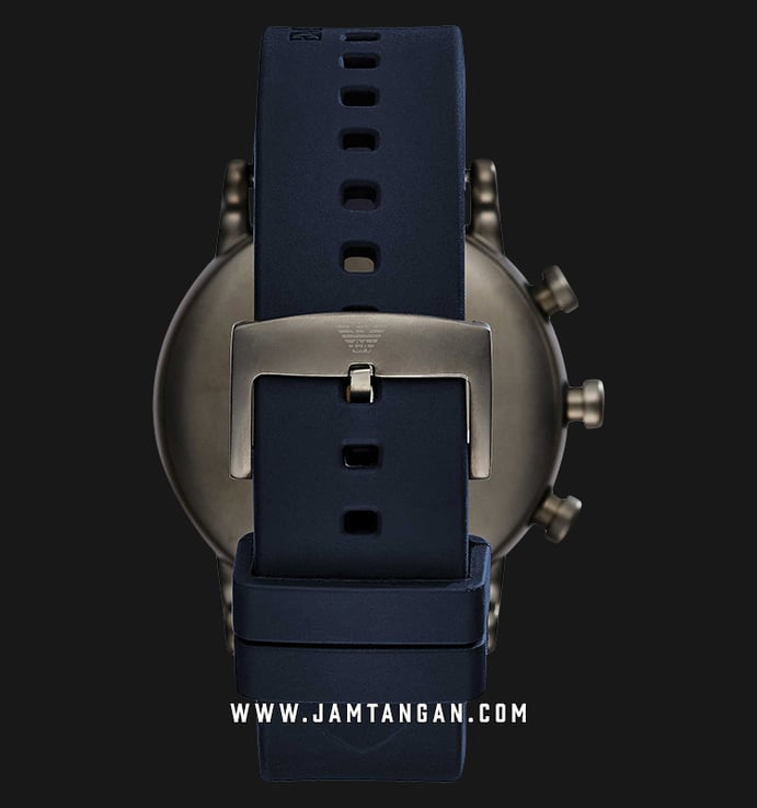 Emporio Armani Hybrid Smartwatch ART3009 Chronograph Blue Sunray Dial Blue Rubber Strap