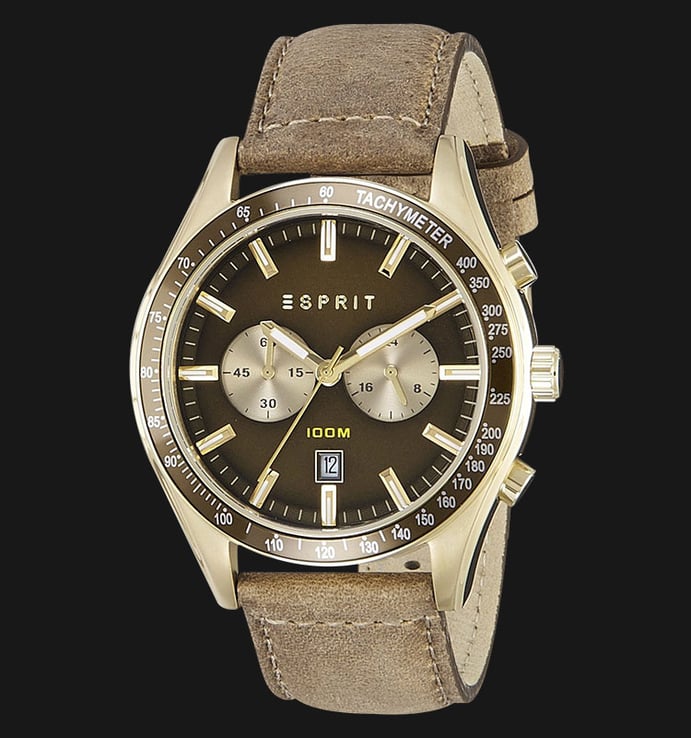 ESPRIT ES108241003 Ryan Military Green Dial Genuine Leather Band