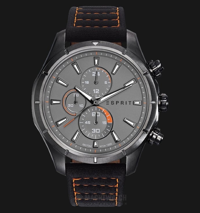 ESPRIT ES108781001 Men Chronograph Gray Dial Stainless Steel Case Fabric Strap