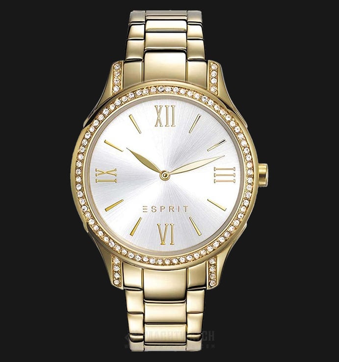 ESPRIT ES109092002 Ladies White Dial Gold-tone Stainless Steel Watch