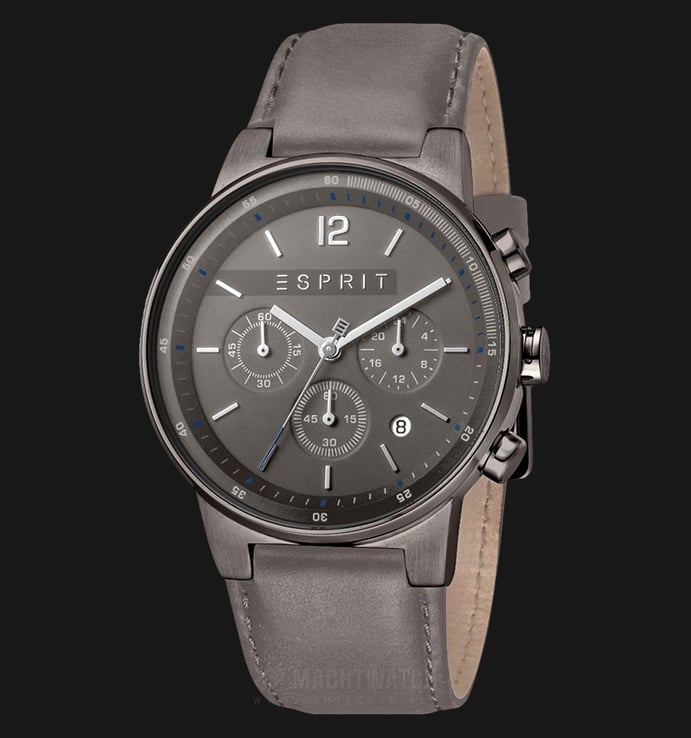 ESPRIT Equalizer ES1G025L0045 Chronograph Men Grey Dial Brown Leather Watch