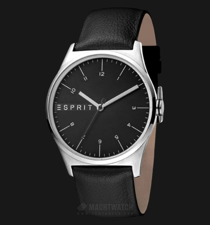 ESPRIT Essential ES1G034L0025 Men Black Dial Black Leather Watch