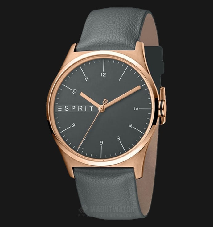 ESPRIT Essential ES1G034L0035 Men Grey Dial Grey Leather Watch