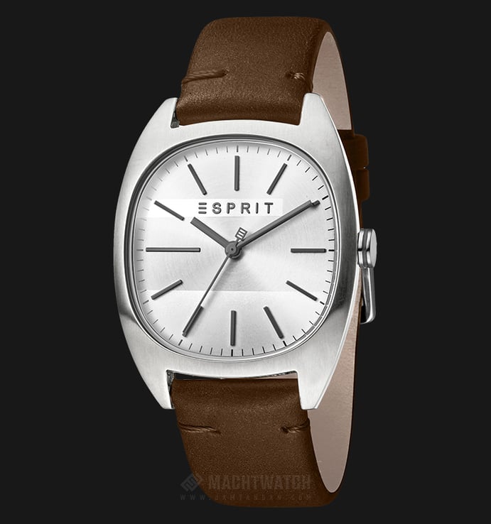 ESPRIT Infinity ES1G038L0015 Men Silver Dial Brown Leather Watch
