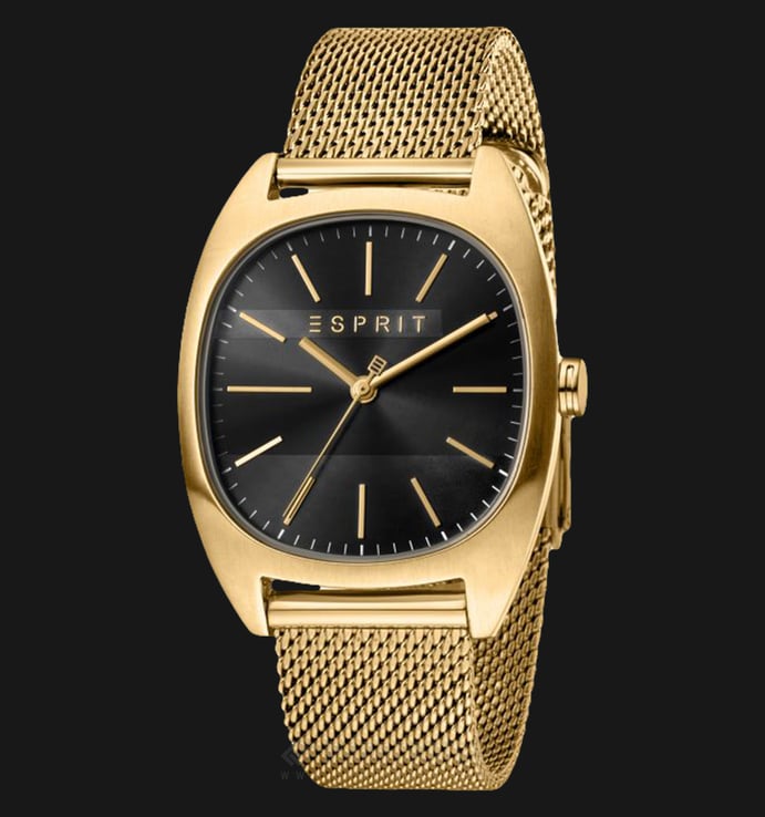 ESPRIT Infinity ES1G038M0085 Men Black Dial Gold Stainless Steel Watch