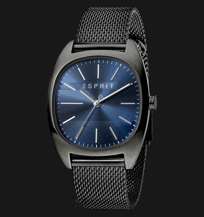 ESPRIT ES1G038M0095 Men Blue Sunray Dial Black Stainless Steel Watch