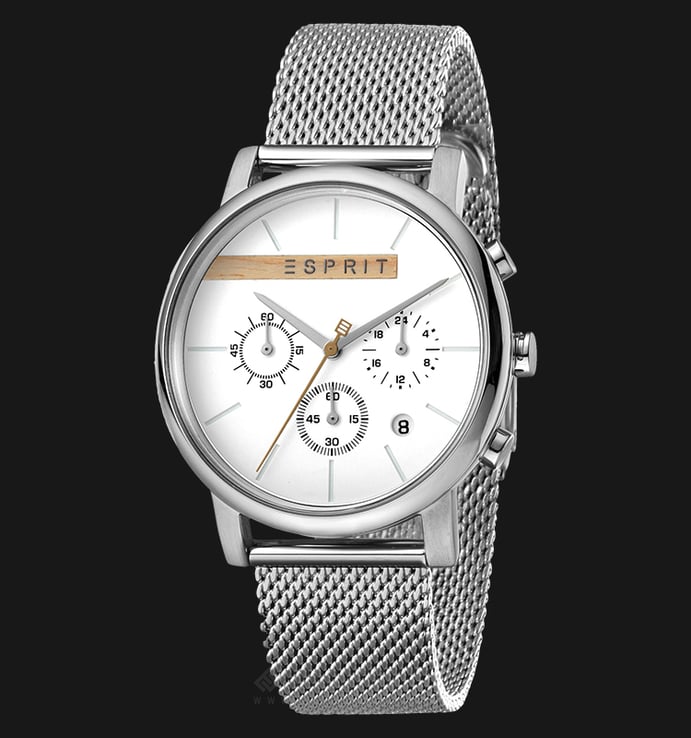 ESPRIT Vision ES1G040M0035 Chronograph Men White Dial Stainlees Steel Watch