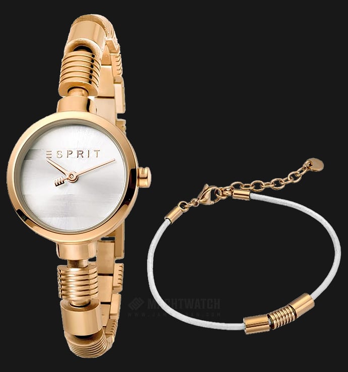 ESPRIT Shay ES1L017M0065 Ladies Silver Dial Rose Gold Stainless Steel Watch