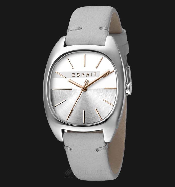 ESPRIT Infinity ES1L038L0015 Ladies Silver Dial Grey Leather Watch