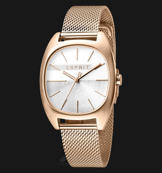ESPRIT Infinity ES1L038M0105 Ladies Silver Dial Rose Gold Stainless Steel Watch