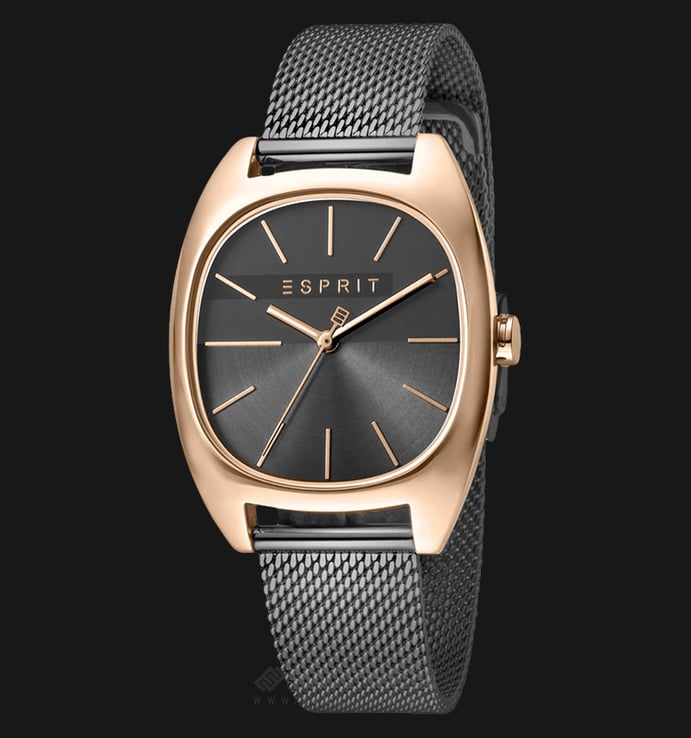 ESPRIT Infinity ES1L038M0125 Ladies Black Dial Black Stainless Steel Watch