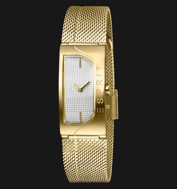 ESPRIT Houston Blaze ES1L045M0035 Ladies Silver Pattern Dial Gold Stainless Steel Watch