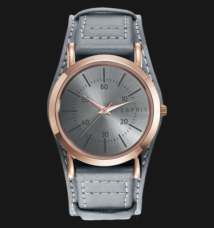ESPRIT ES906582001 Analog Ladies Grey Dial Grey Leather Watch
