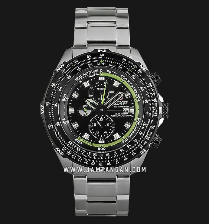 Expedition Altimeter E 3005 MC BTBBA Chronograph Black Dial Stainless Steel Strap