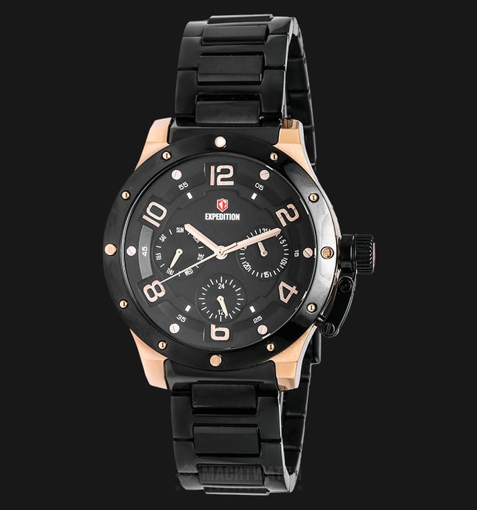 Expedition E 6381 BF BBRBASL Ladies Black Dial Black Stainless Steel