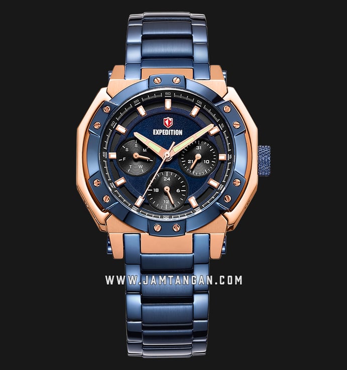 Expedition E 6385 BF BURBU Ladies Blue Dial Blue Stainless Steel