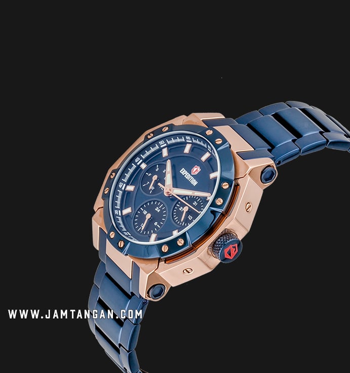 Expedition E 6385 BF BURBU Ladies Blue Dial Blue Stainless Steel