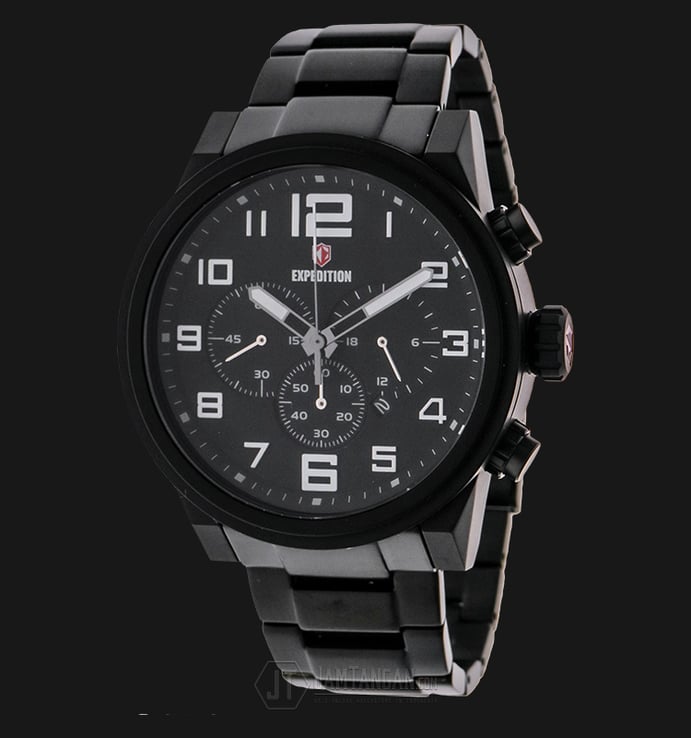 Expedition EXF-6401-MCBIPBA Man Chronograph Black Dial Stainless Steel