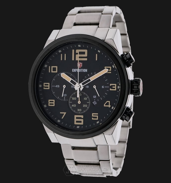 Expedition EXF-6401-MCBTBBA Man Chronograph Black Dial Stainless Steel