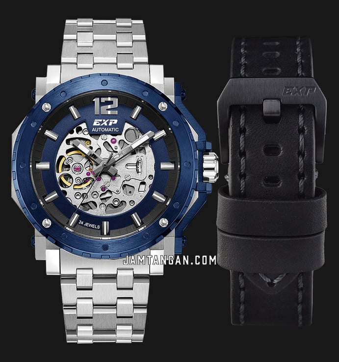 Expedition Automatic E 6402 MA BTUBU Skeleton Dial St. Steel Strap + Extra Strap Special Edition
