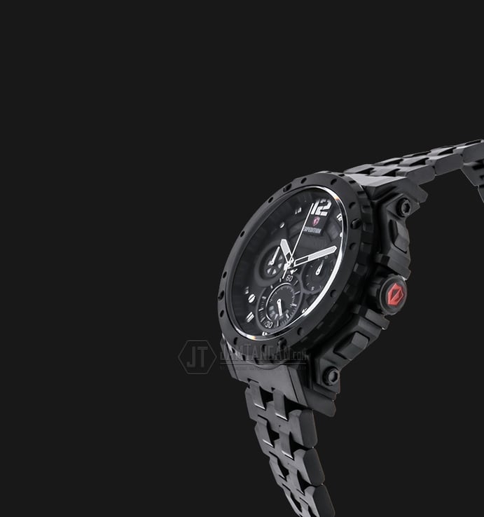 Expedition Chronograph EXF-6402-MCBIPBA Man Black Dial Stainless Steel