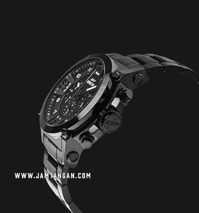 Expedition Chronograph E 6605 MC BIPBASL Black Dial Black Stainless Steel Strap