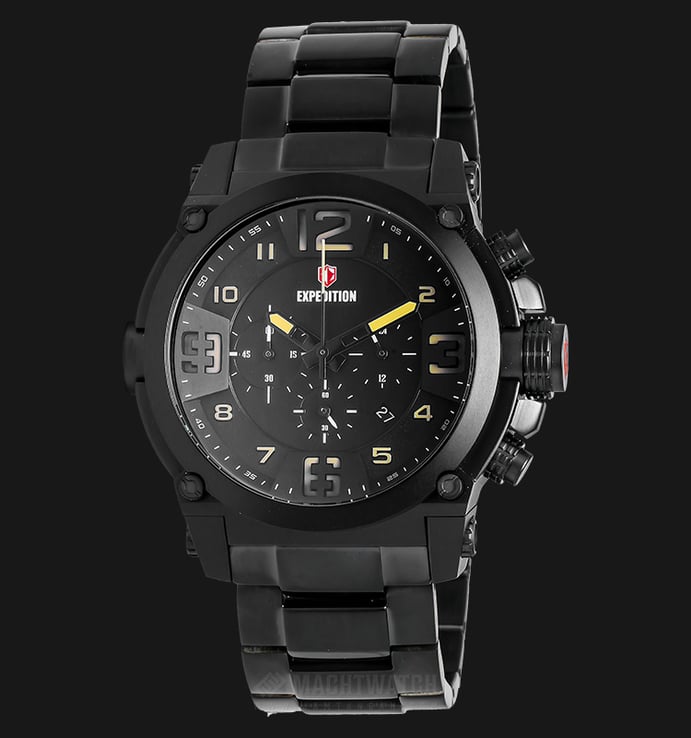 Expedition Chronograph EXF-6605-MCBIPBAYL Man Black Dial Black Stainless Steel