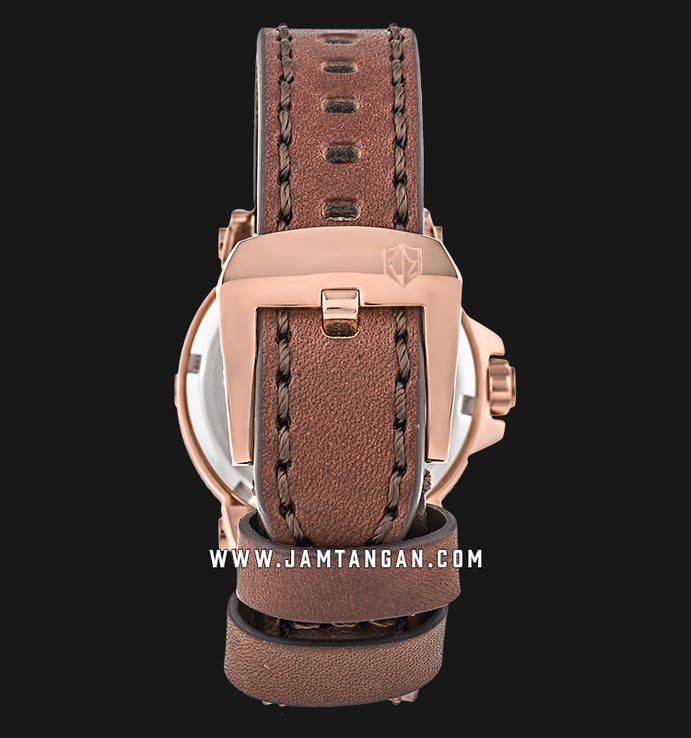 Expedition E 6606 BF LRGSL Ladies Mother of Pearl Dial Brown Leather Strap