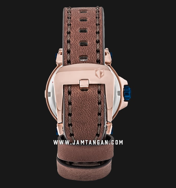 Expedition E 6606 BF LURBU Ladies Blue Dial Brown Leather Strap