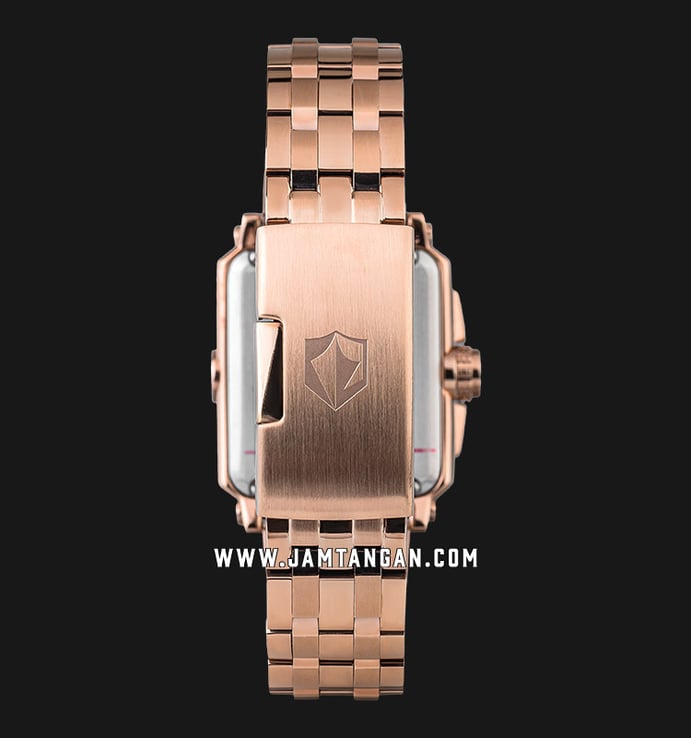 Expedition Modern Classic E 6618 BF BRGSL Ladies Silver Dial Rose Gold Stainless Steel Strap