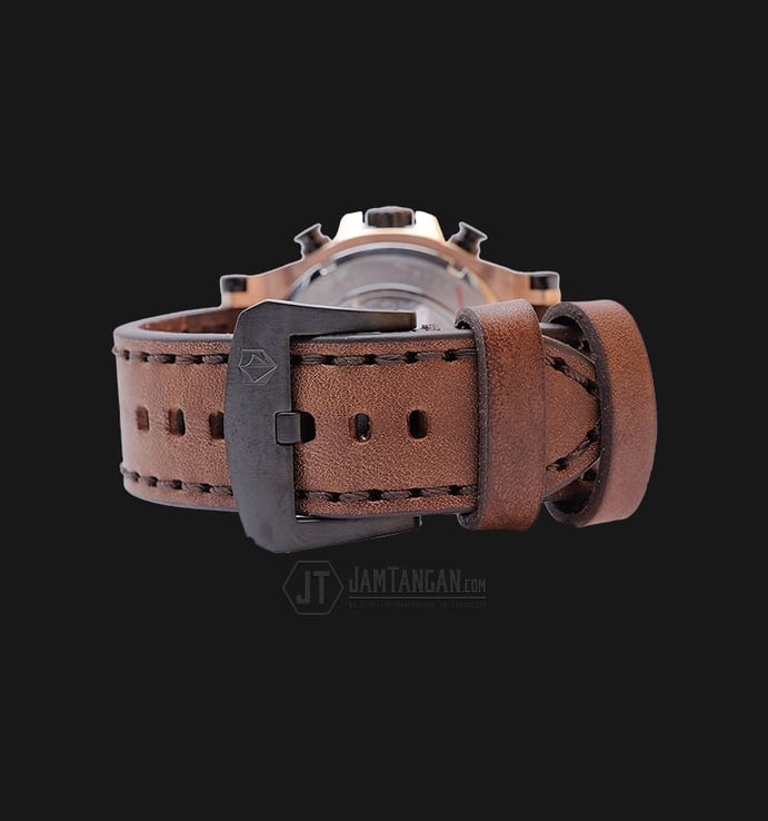 Expedition EXF-6621-MCLBRBA Man Black Dial Brown Leather Strap