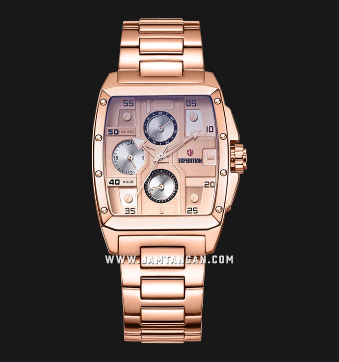 Expedition Modern Classic E 6636 BF BRGRG Ladies Rose Gold Dial Rose Gold Stainless Steel Strap