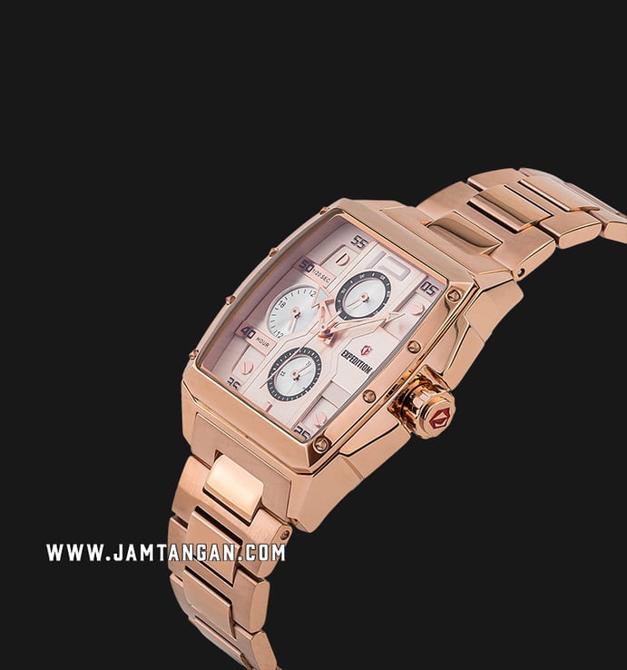 Expedition Modern Classic E 6636 BF BRGRG Ladies Rose Gold Dial Rose Gold Stainless Steel Strap