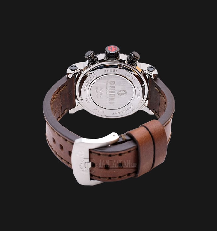 Expedition EXF-6658-MCLTBBAIVBO Man Black Dial Brown Leather Strap