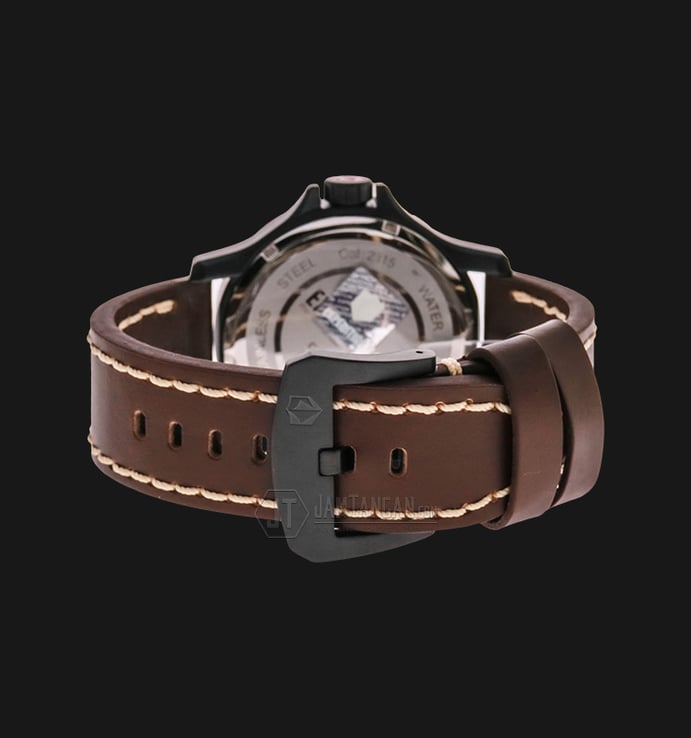 Expedition EXF-6680-MDLIPBAGN Man Black Dial Brown Leather Strap