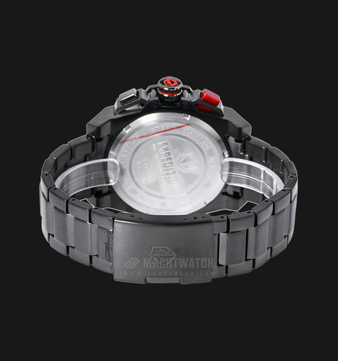 Expedition EXF-6696-MCBEPBA Man Chronograph Black Dial Black Stainless Steel