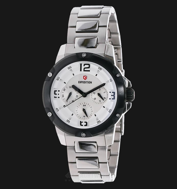 Expedition E 6698 BF BTBSL Ladies White Dial Stainless Steel