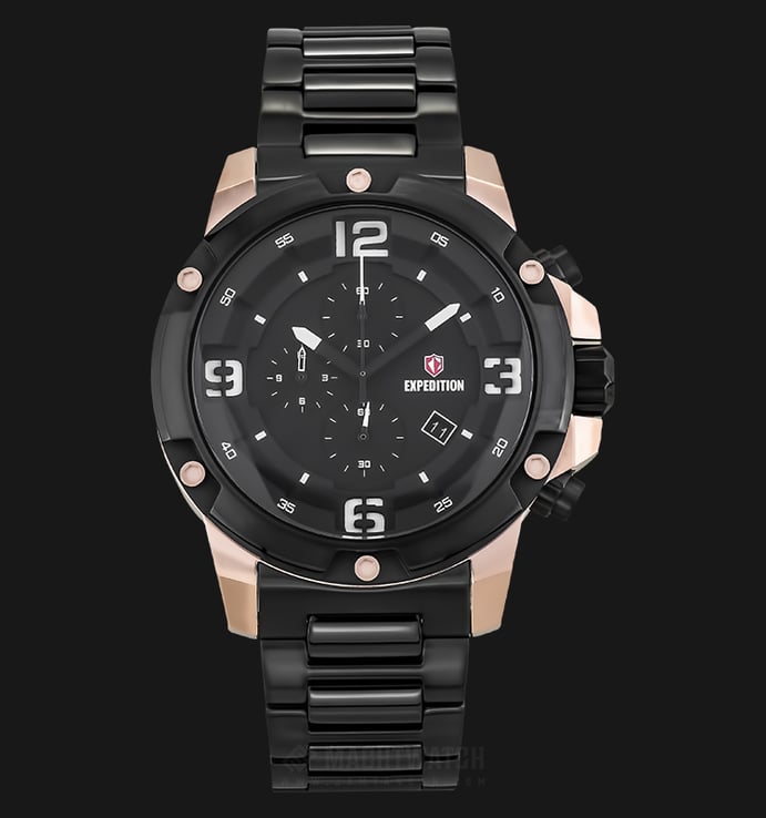 Expedition E 6698 MC BBRBA Man Black Dial Black Stainless Steel