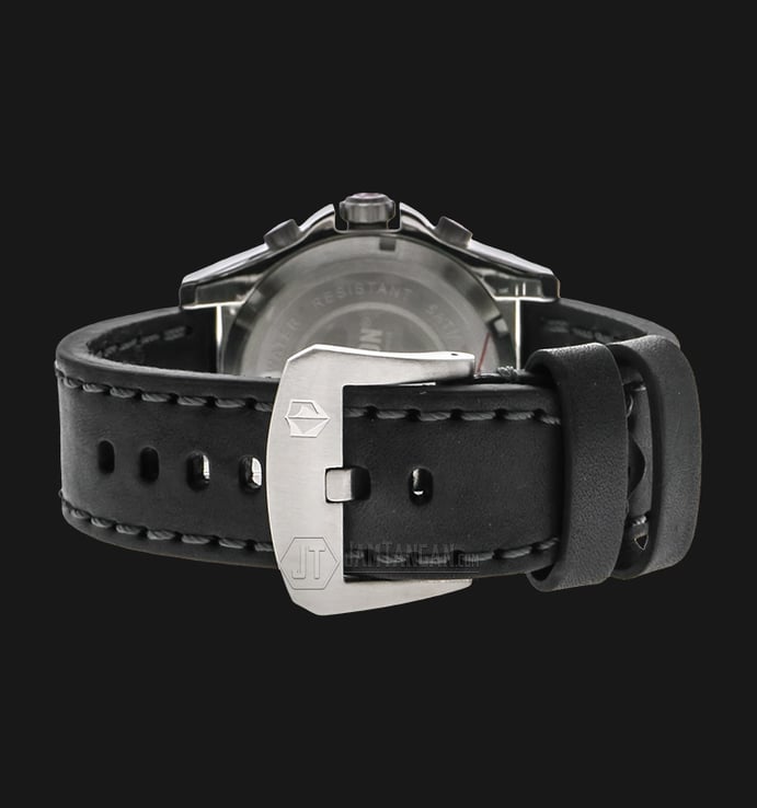 Expedition E 6699 MC LSSBA Chronograph Man Black Dial Black Leather Strap Extra Skull Bracelet