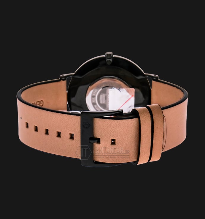 Expedition EXF-6702-MHLIPBA Man Black Dial Cream Leather Strap
