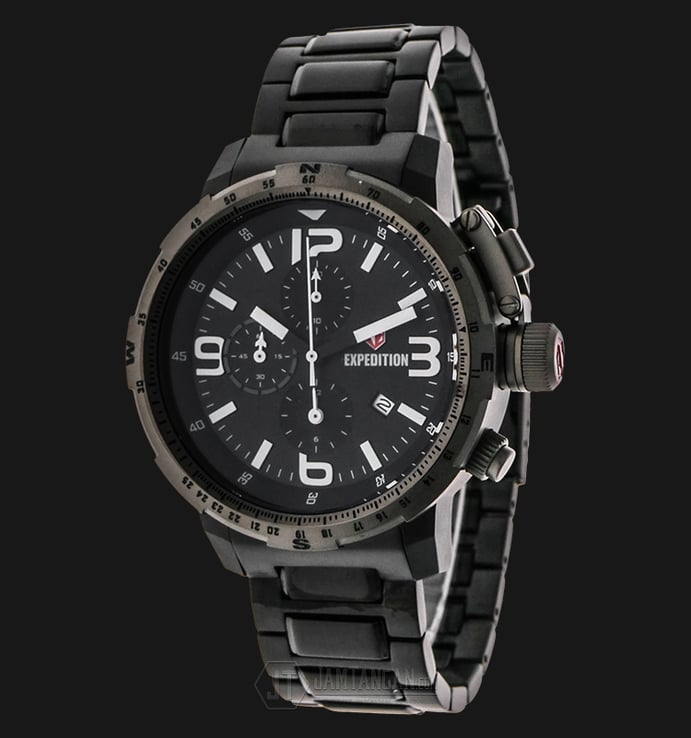 Expedition EXF-6709-MCBEPBA Man Chronograph Black Dial Stainless Steel