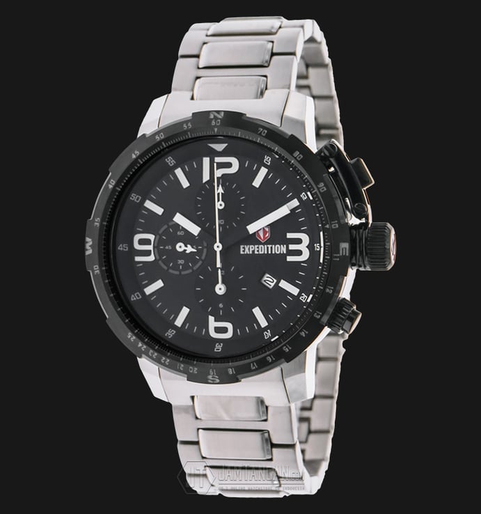 Expedition EXF-6709-MCBTBBA Man Chronograph Black Dial Stainless Steel