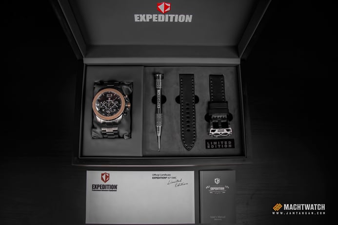 Expedition E 6715 MC BBRBO Limited Edition Man Black Dial Black Stainless Steel
