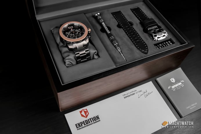 Expedition E 6715 MC BBRBO Limited Edition Man Black Dial Black Stainless Steel