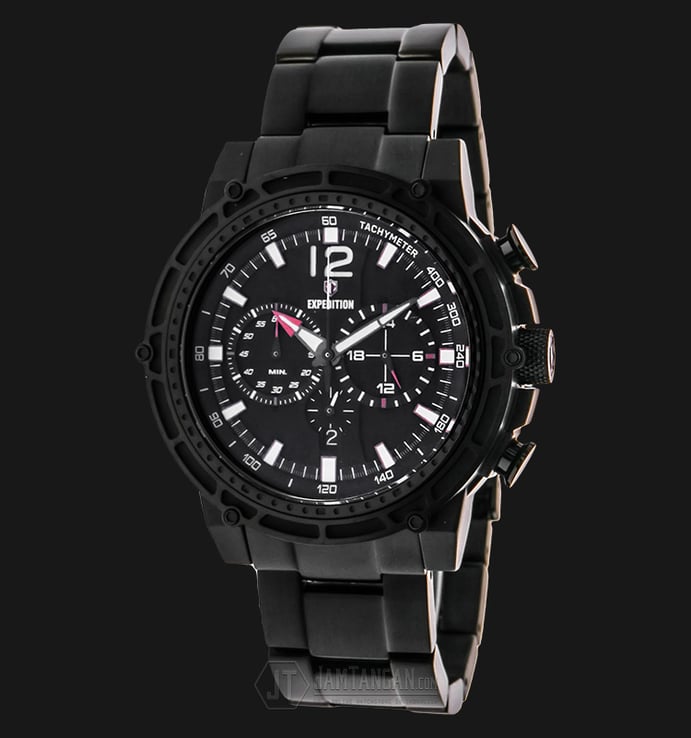Expedition EXF-6716-MCBIPBA Man Chronograph Black Dial Stainless Steel