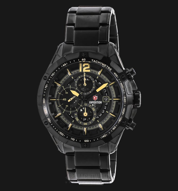 Expedition EXF-6721-MCBIPBAIV Chronograph Man Black Dial Stainless Steel