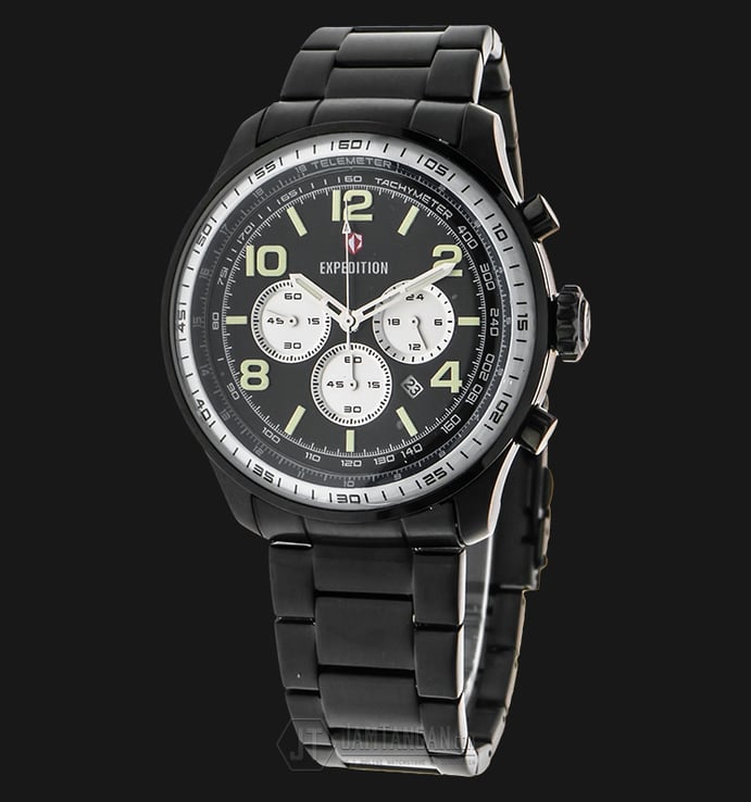 Expedition EXF-6728-MCBIPBABU Man Chronograph Black Dial Stainless Steel