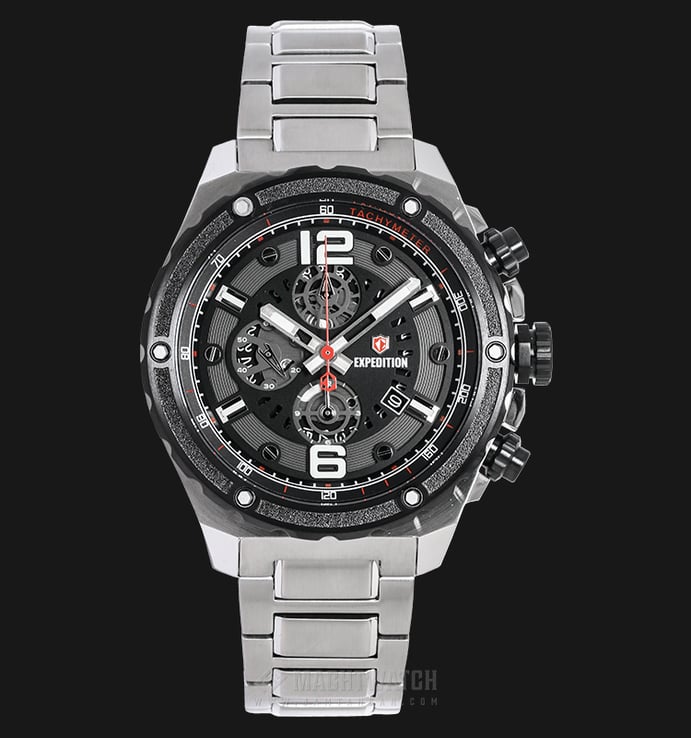Expedition EXF-6732-MCBTBBA Man Chronograph Skeleton Dial Stainless Steel