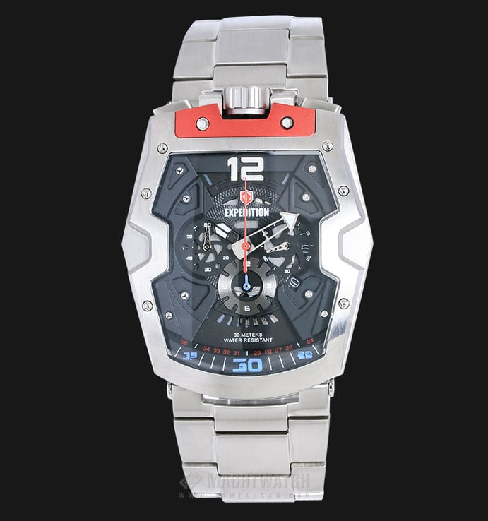 Expedition EXF-6733-MCBSSBARE Man Chronograph Skeleton Dial Stainless Steel